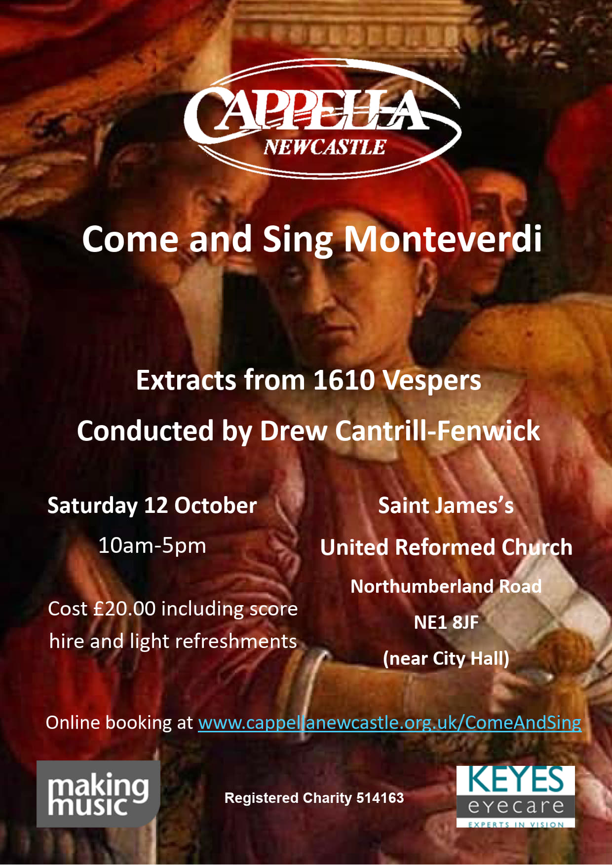 Cappella Come and Sing Monteverdi Vespers